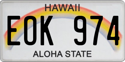 HI license plate EOK974