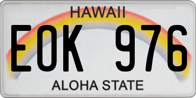HI license plate EOK976