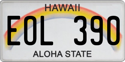 HI license plate EOL390
