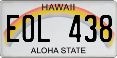 HI license plate EOL438