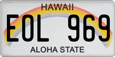 HI license plate EOL969