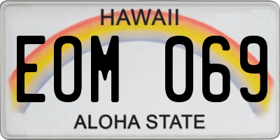 HI license plate EOM069
