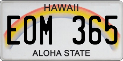 HI license plate EOM365