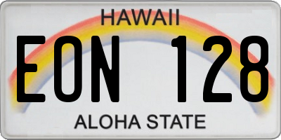 HI license plate EON128