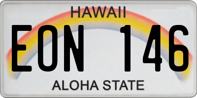 HI license plate EON146