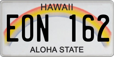 HI license plate EON162