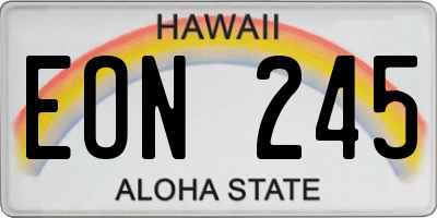 HI license plate EON245