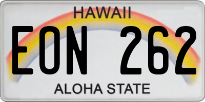 HI license plate EON262