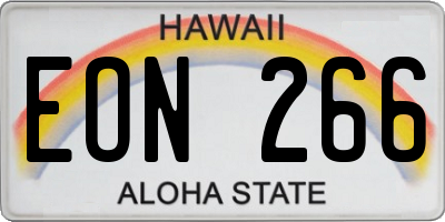 HI license plate EON266