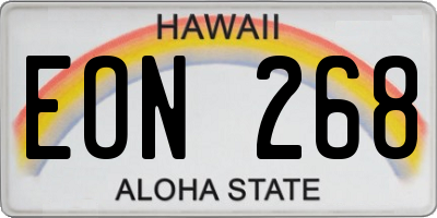 HI license plate EON268