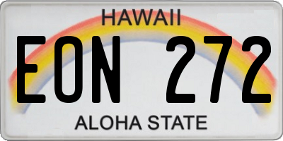 HI license plate EON272