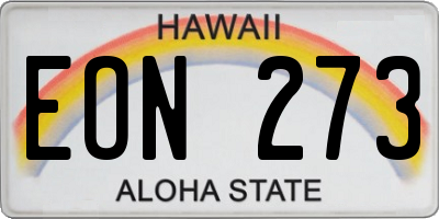 HI license plate EON273