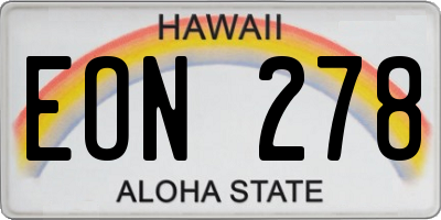 HI license plate EON278