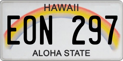 HI license plate EON297
