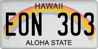 HI license plate EON303
