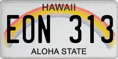 HI license plate EON313