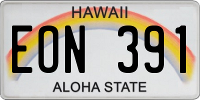 HI license plate EON391