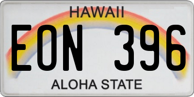 HI license plate EON396