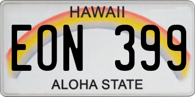 HI license plate EON399