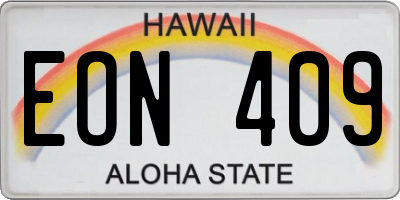 HI license plate EON409