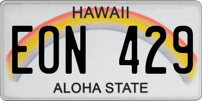 HI license plate EON429