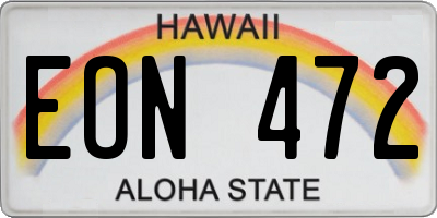HI license plate EON472