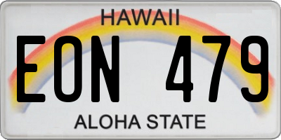 HI license plate EON479