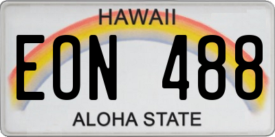 HI license plate EON488