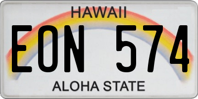 HI license plate EON574