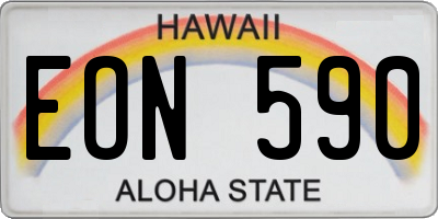 HI license plate EON590