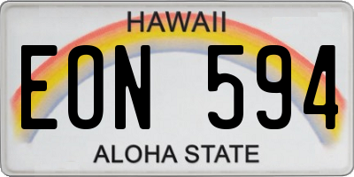 HI license plate EON594
