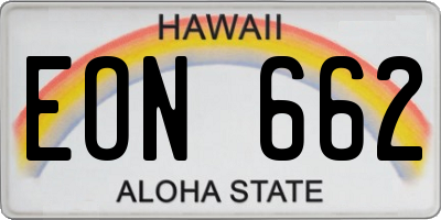 HI license plate EON662