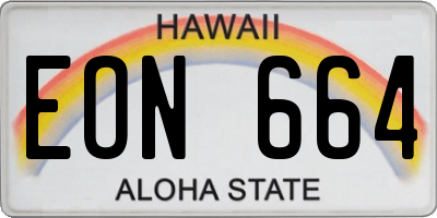 HI license plate EON664