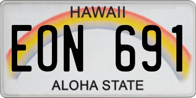 HI license plate EON691