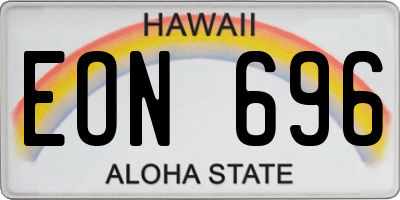 HI license plate EON696