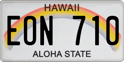 HI license plate EON710