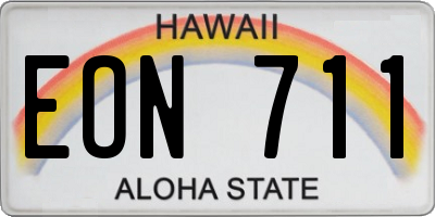 HI license plate EON711