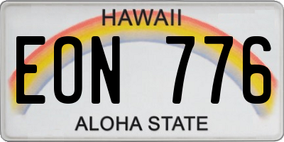 HI license plate EON776