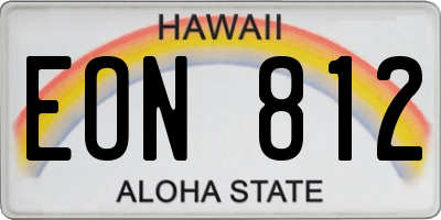 HI license plate EON812