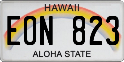 HI license plate EON823