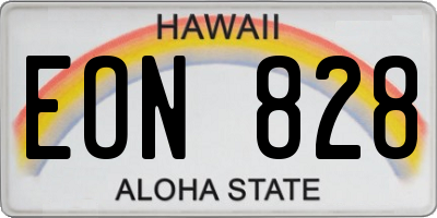 HI license plate EON828