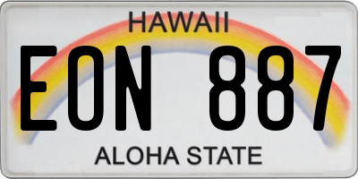 HI license plate EON887