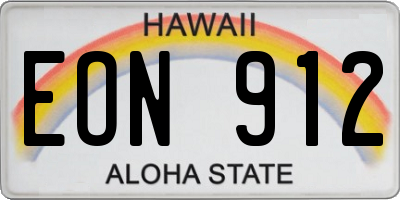 HI license plate EON912