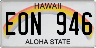 HI license plate EON946