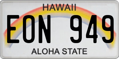 HI license plate EON949
