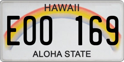 HI license plate EOO169