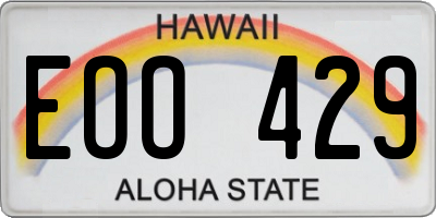 HI license plate EOO429