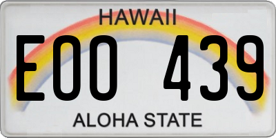 HI license plate EOO439