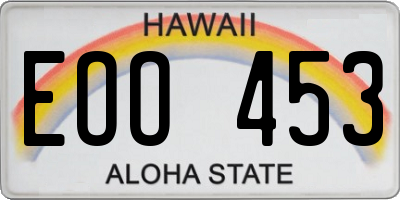 HI license plate EOO453