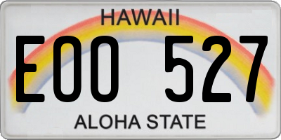 HI license plate EOO527
